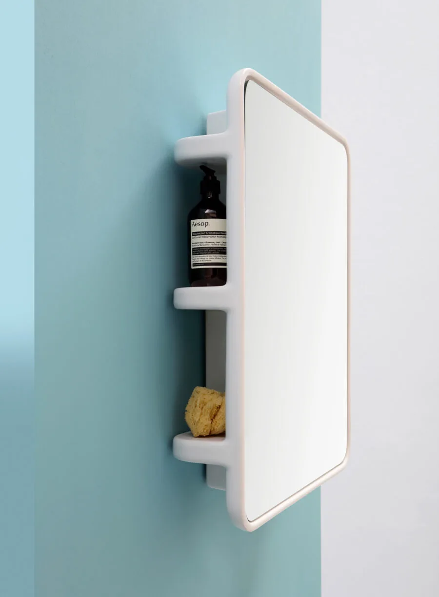 Azzurra Ceramica Anfibio: Spiegelschrank mit Ablagen, Detail