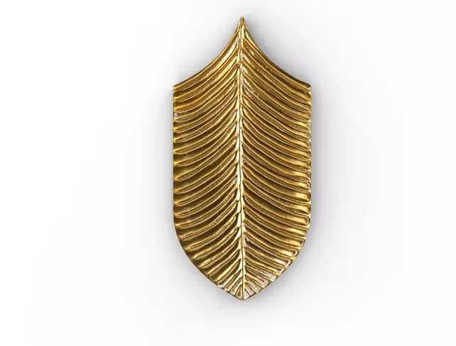 Acquario Due Calathea: Keramikblatt in Gold