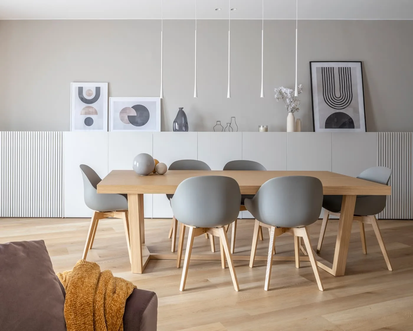 Déco Clap 3D: Essbereich mit Designboden in Eichenoptik
