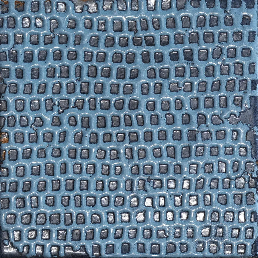 La Fabbrica AVA Wabi Sabi: Platte in Blau mit Reliefstruktur