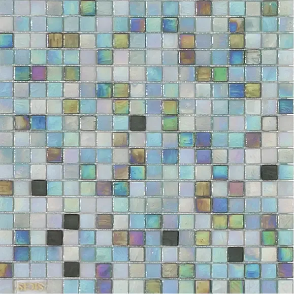 SICIS Pixel: Glasmosaik in Weiss und Blau, Detail