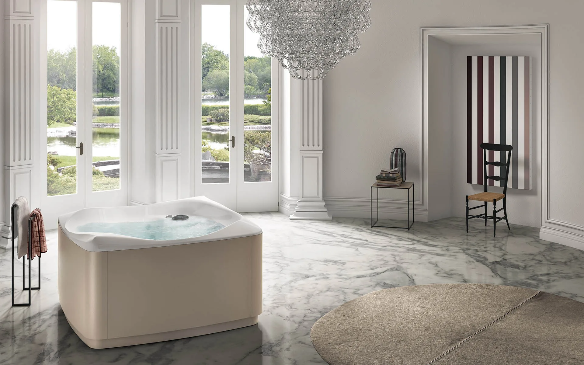 Albatros Ethos Pool: Whirlpool in einem klassischen Raum mit Kronleuchter